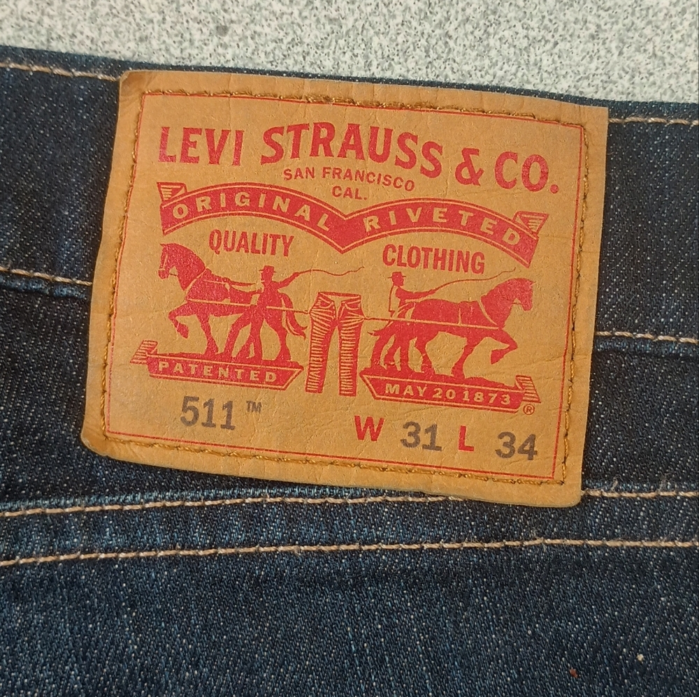 Levi's 511 31x34 Dark Blue Skinny Jeans - Picture 2 of 10